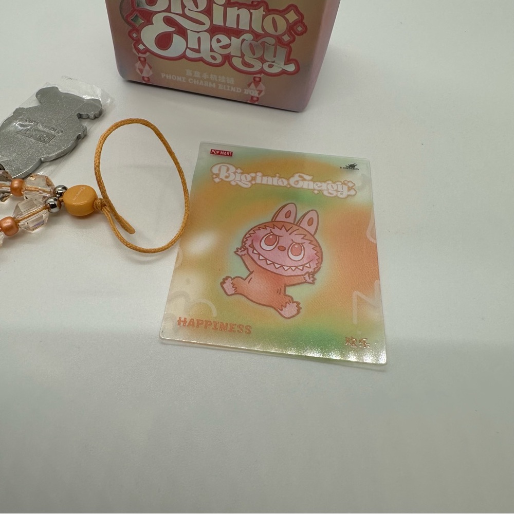 New Pop Mart | Big Into Energy Phone Charm The Monsters Confirmed Happiness - Picture 5 of 7